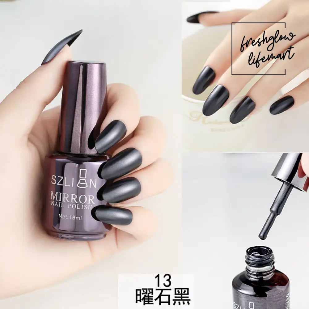 💎Mirror Nail Polish💅🏻✨ Black
