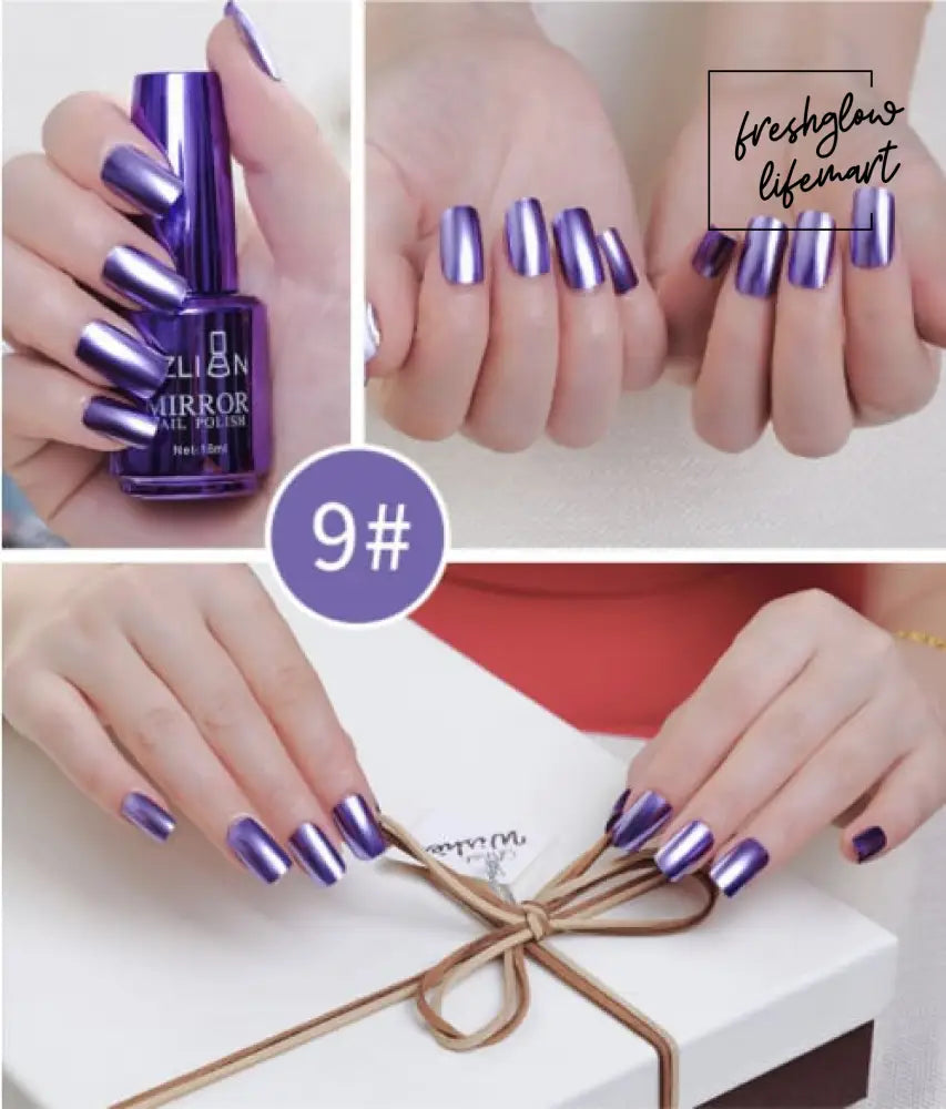 💎Mirror Nail Polish💅🏻✨ Purple
